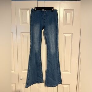 Native Daughters Women's Denim Pull On Flare Jeans Size Small